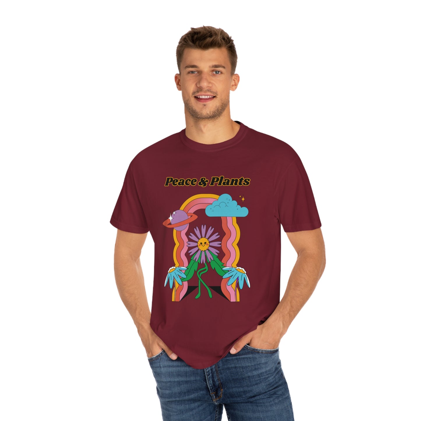 Peace & Plants Garment-Dyed T-shirt