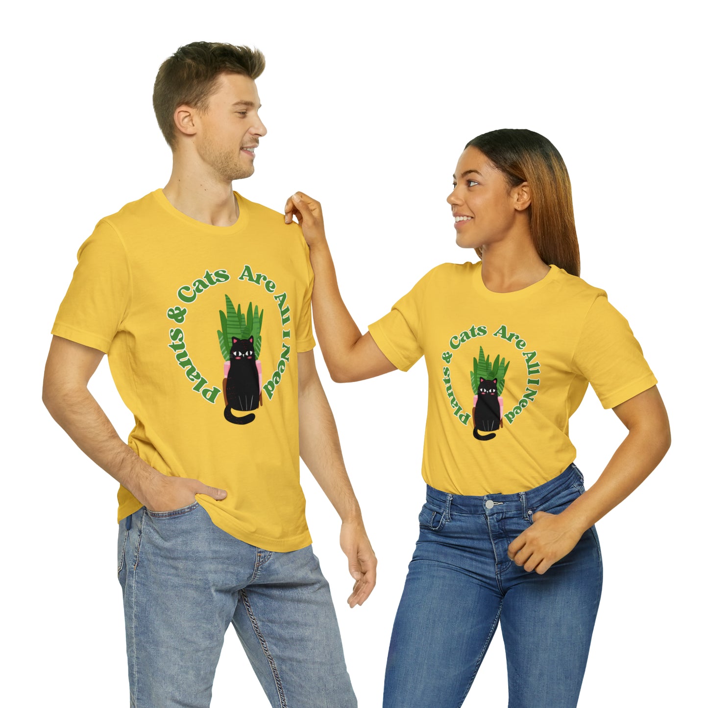 Plants & Cats Are All I Need Unisex Jersey Tee