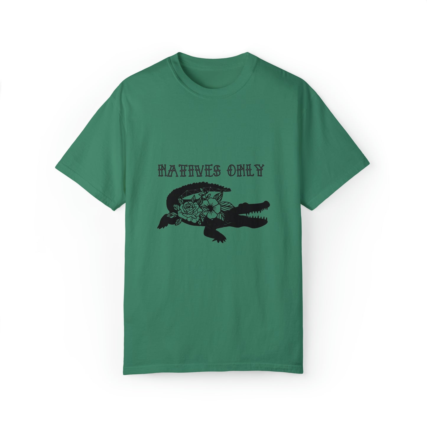 Natives Only Alligator Unisex Garment-Dyed T-shirt