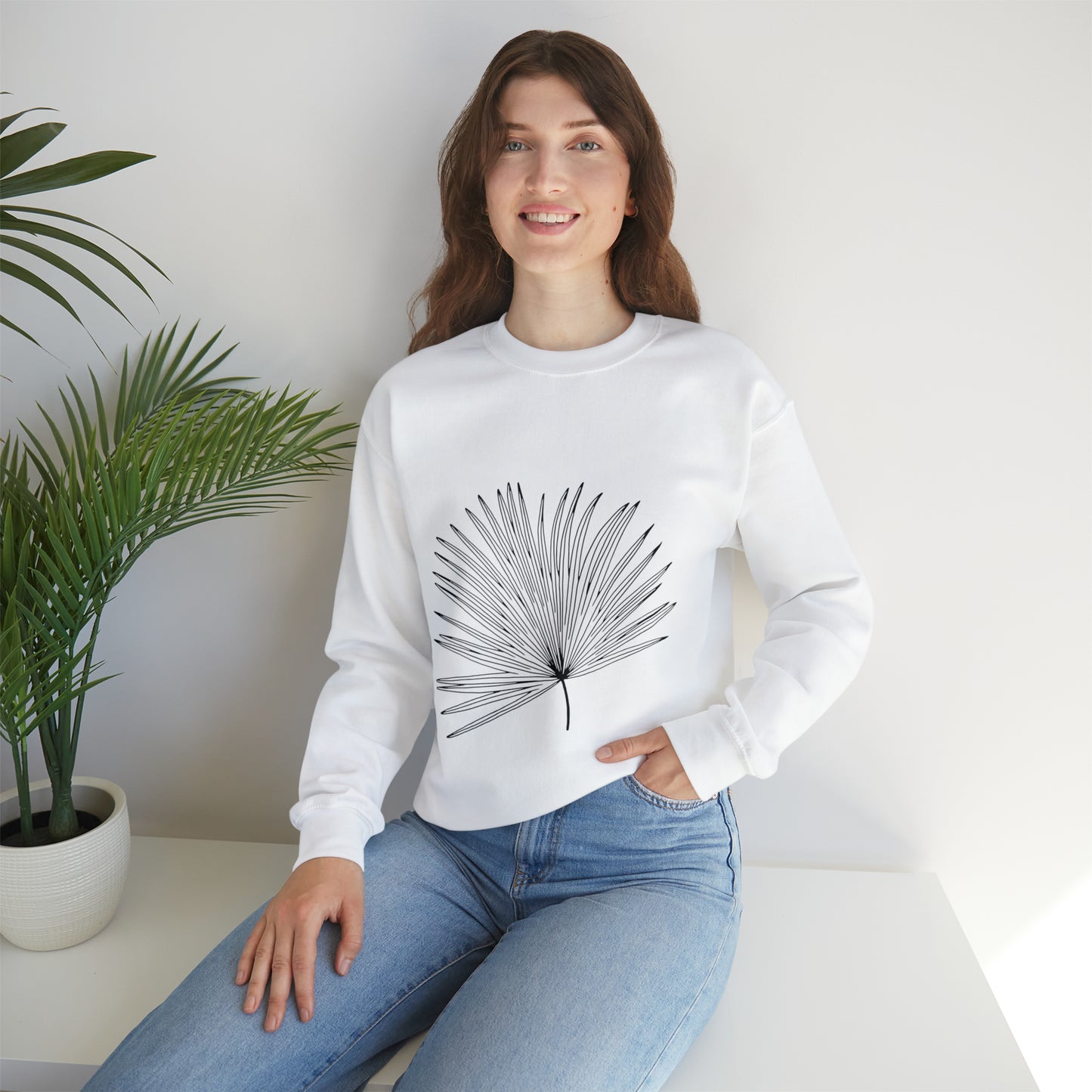 Palm Leaf Unisex Crewneck Sweatshirt