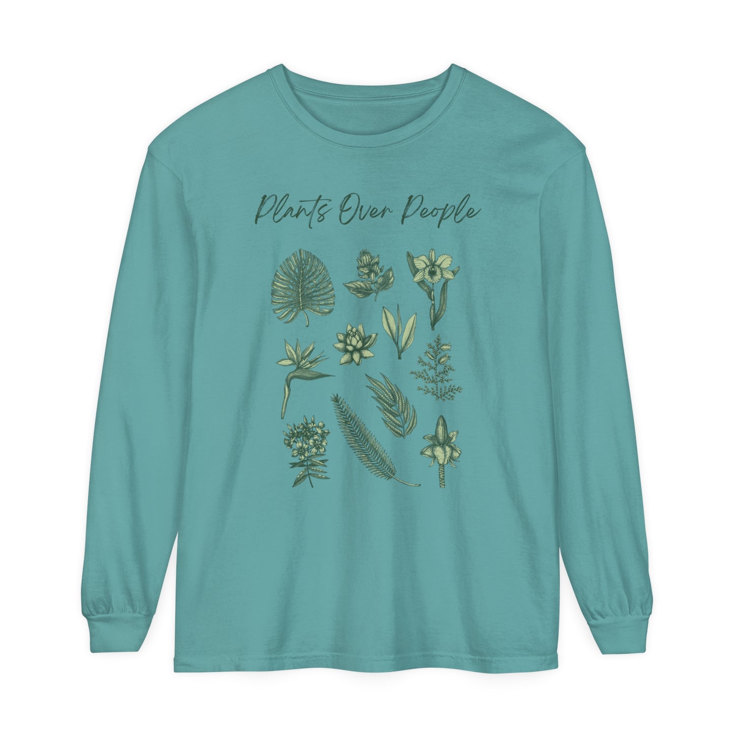 Plants Over People Unisex Garment-dyed Long Sleeve