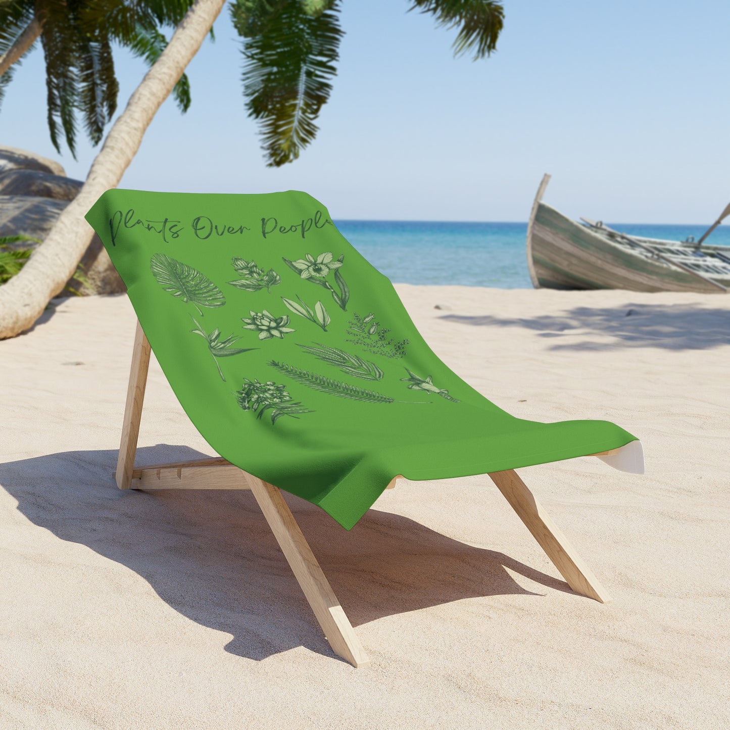 Plants Over People Beach Towel
