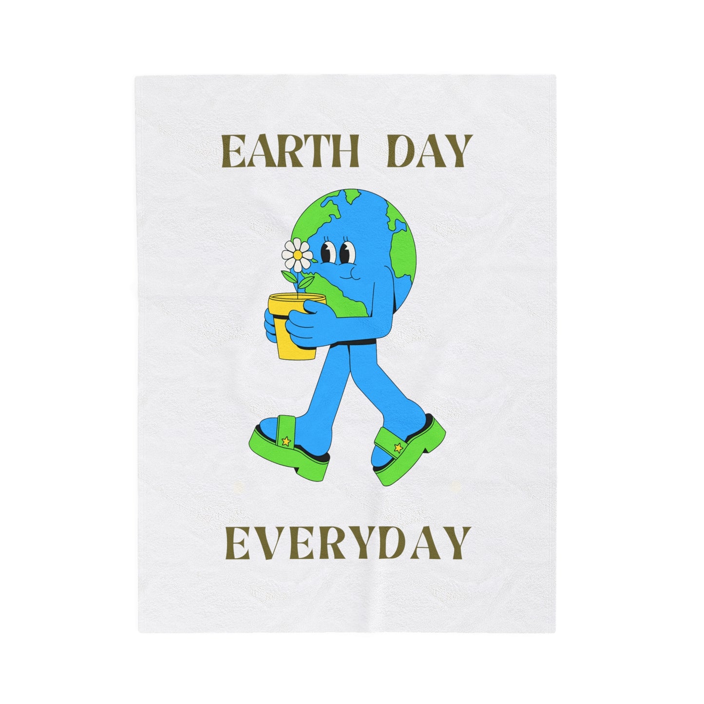 Earth Day Everyday Velveteen Plush Blanket