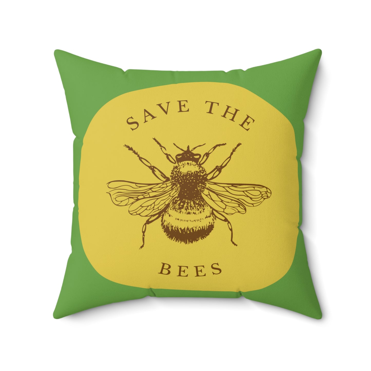 Save The Bees Spun Polyester Square Pillow