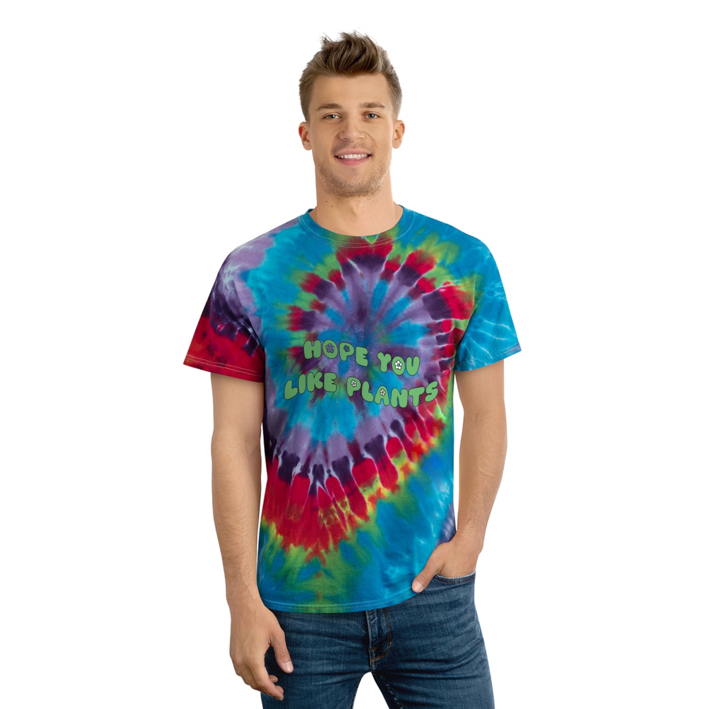 Hope You Like Plants Tie-Dye Tee, Spiral
