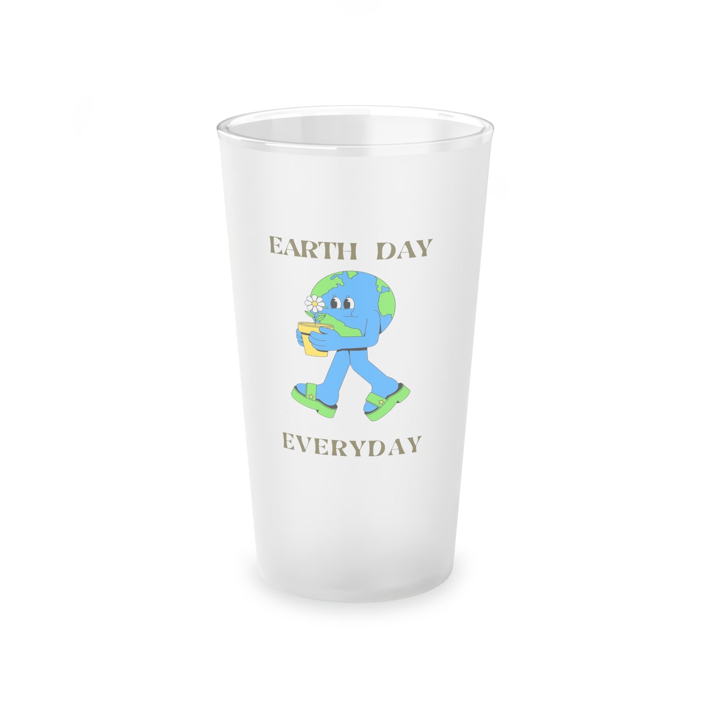 Earth Day Everyday Frosted Pint Glass