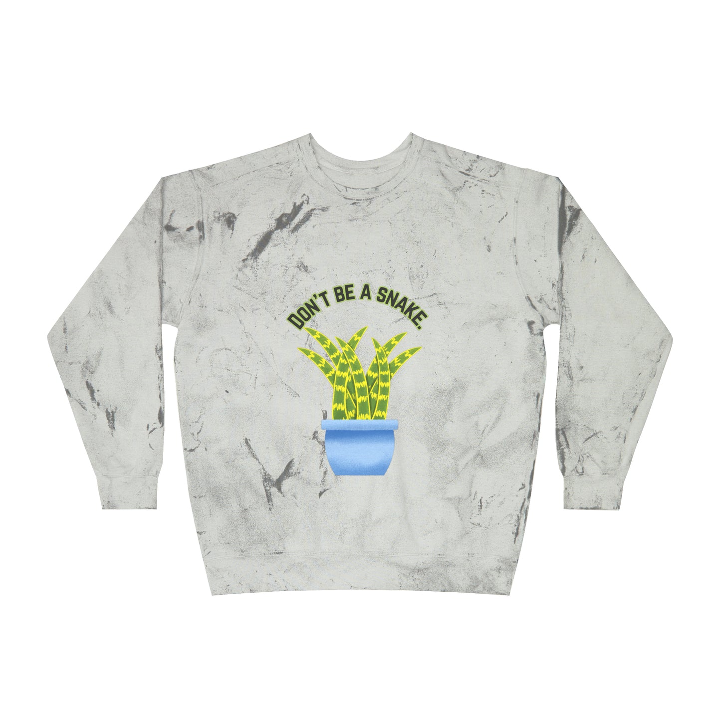 Don't Be A Snake Unisex Color Blast Crewneck