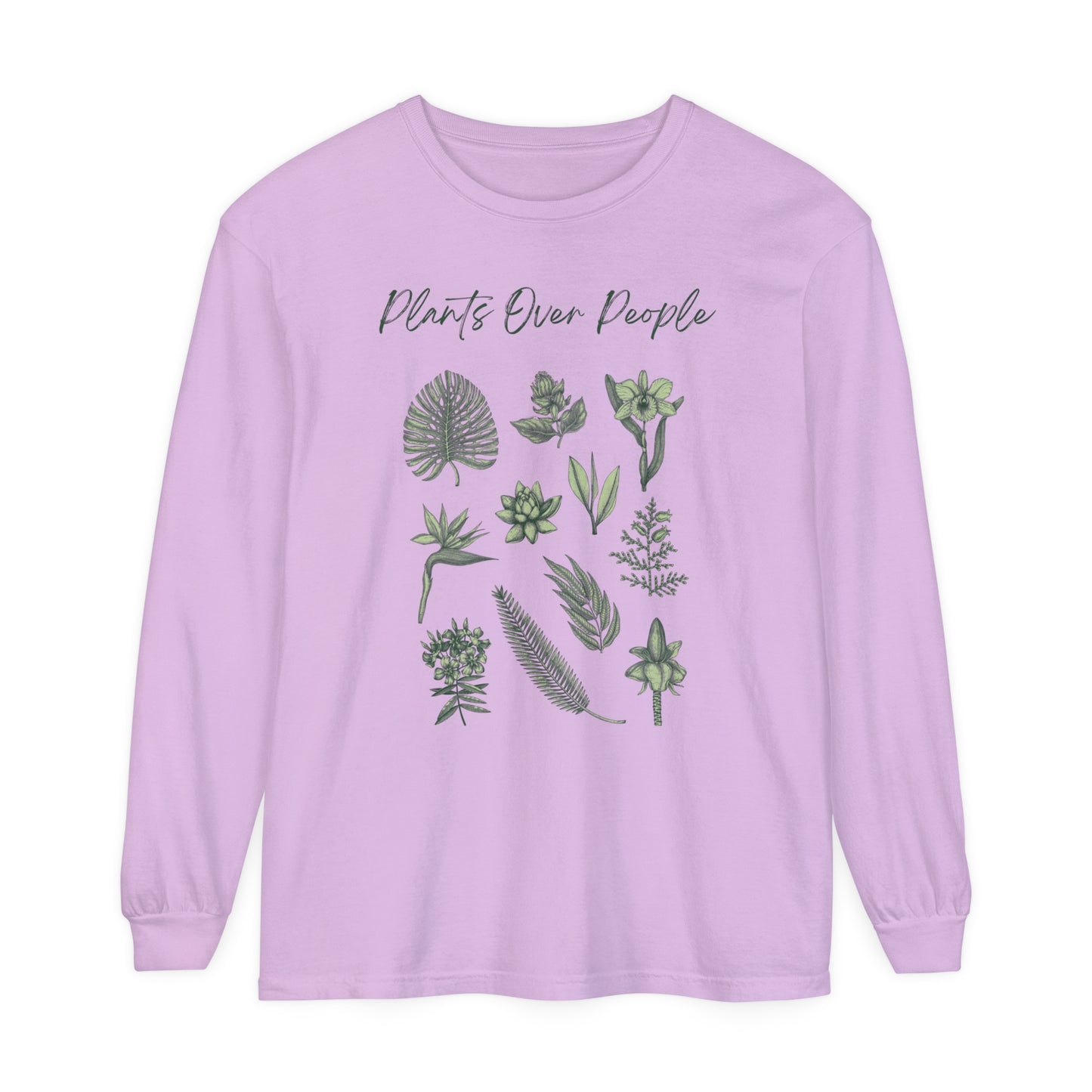 Plants Over People Unisex Garment-dyed Long Sleeve