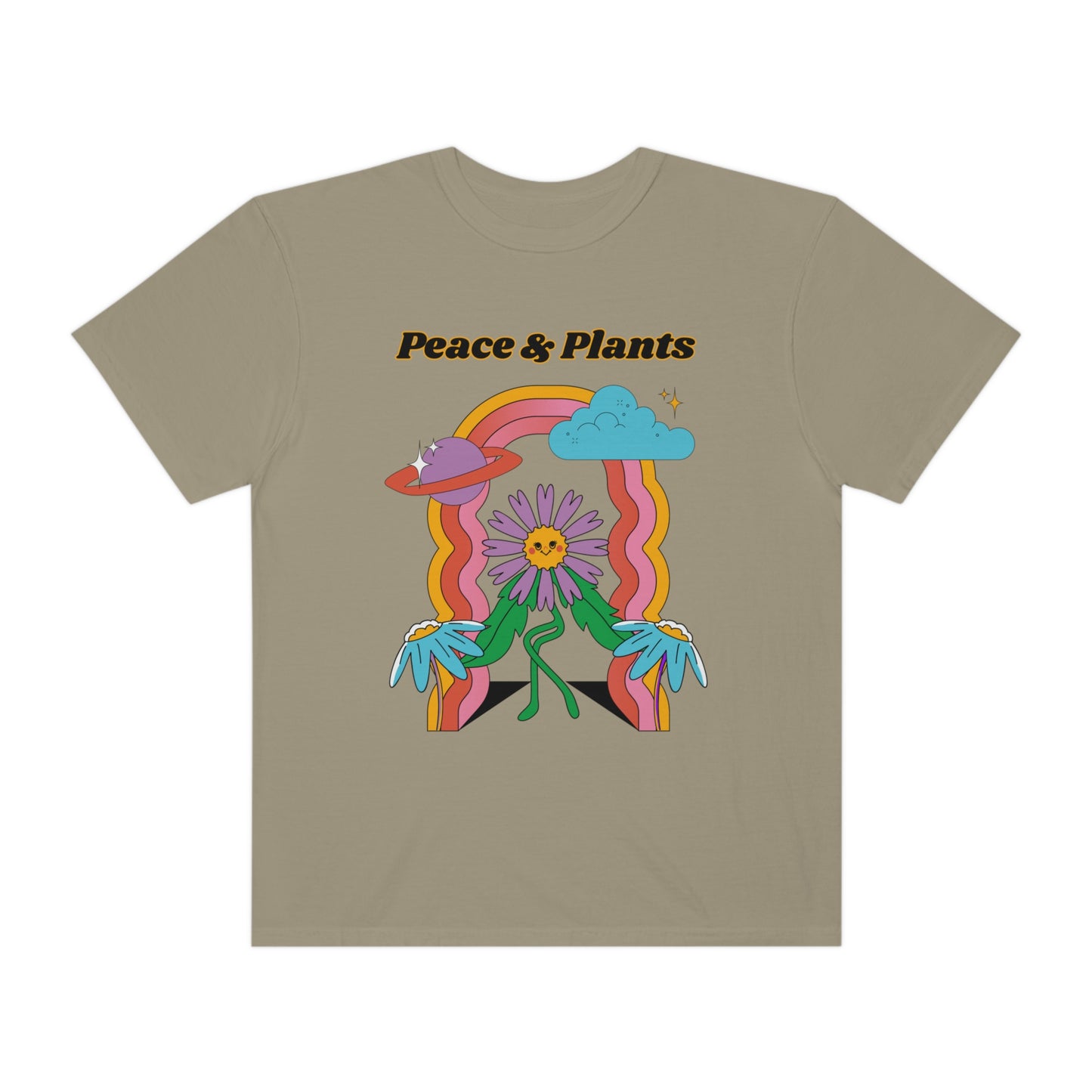 Peace & Plants Garment-Dyed T-shirt