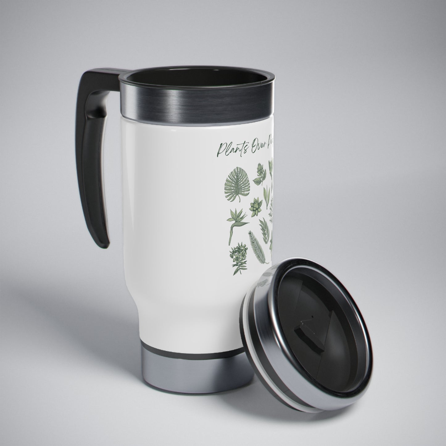 Plants Over People Stainless Steel Travel Mug