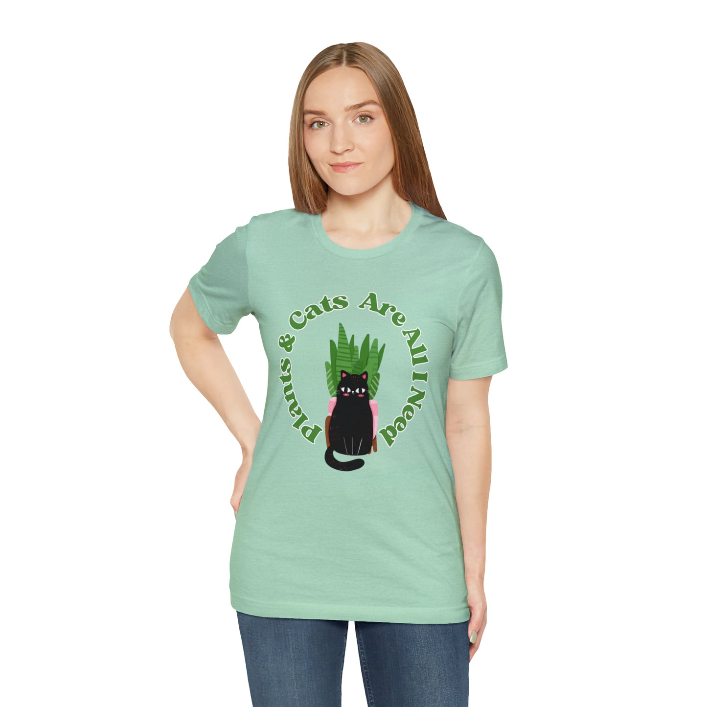 Plants & Cats Are All I Need Unisex Jersey Tee