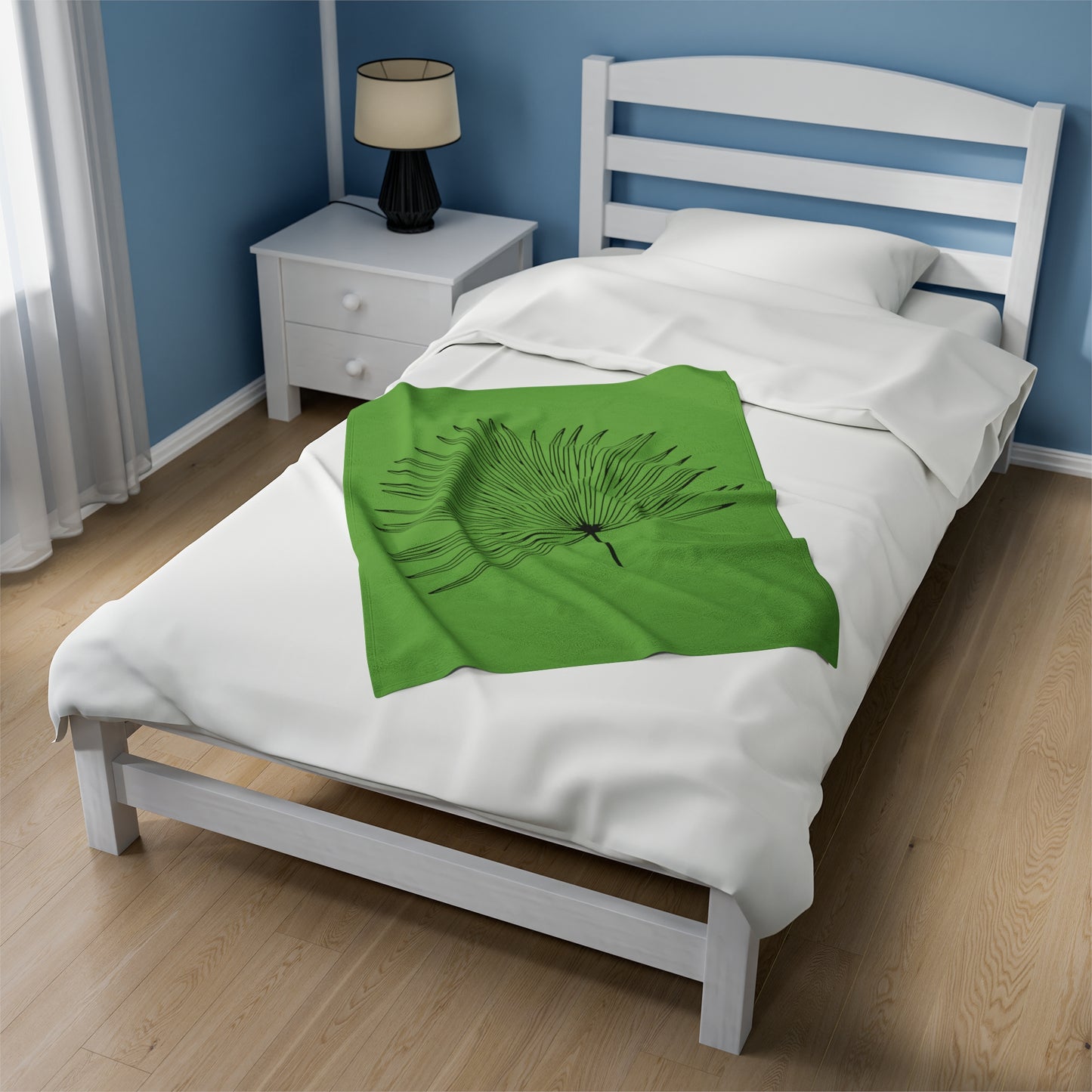 Palm Leaf Velveteen Plush Blanket