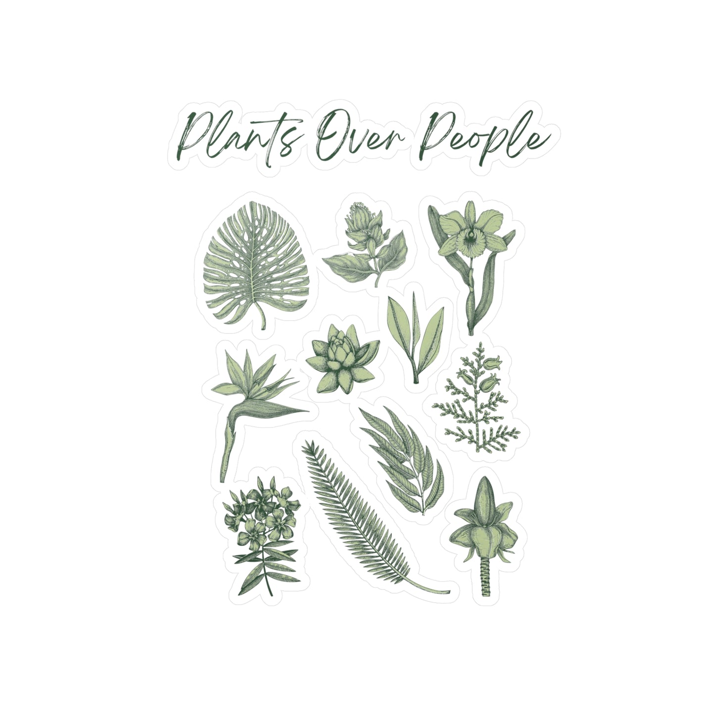 Plants Over People Vinyl Decals