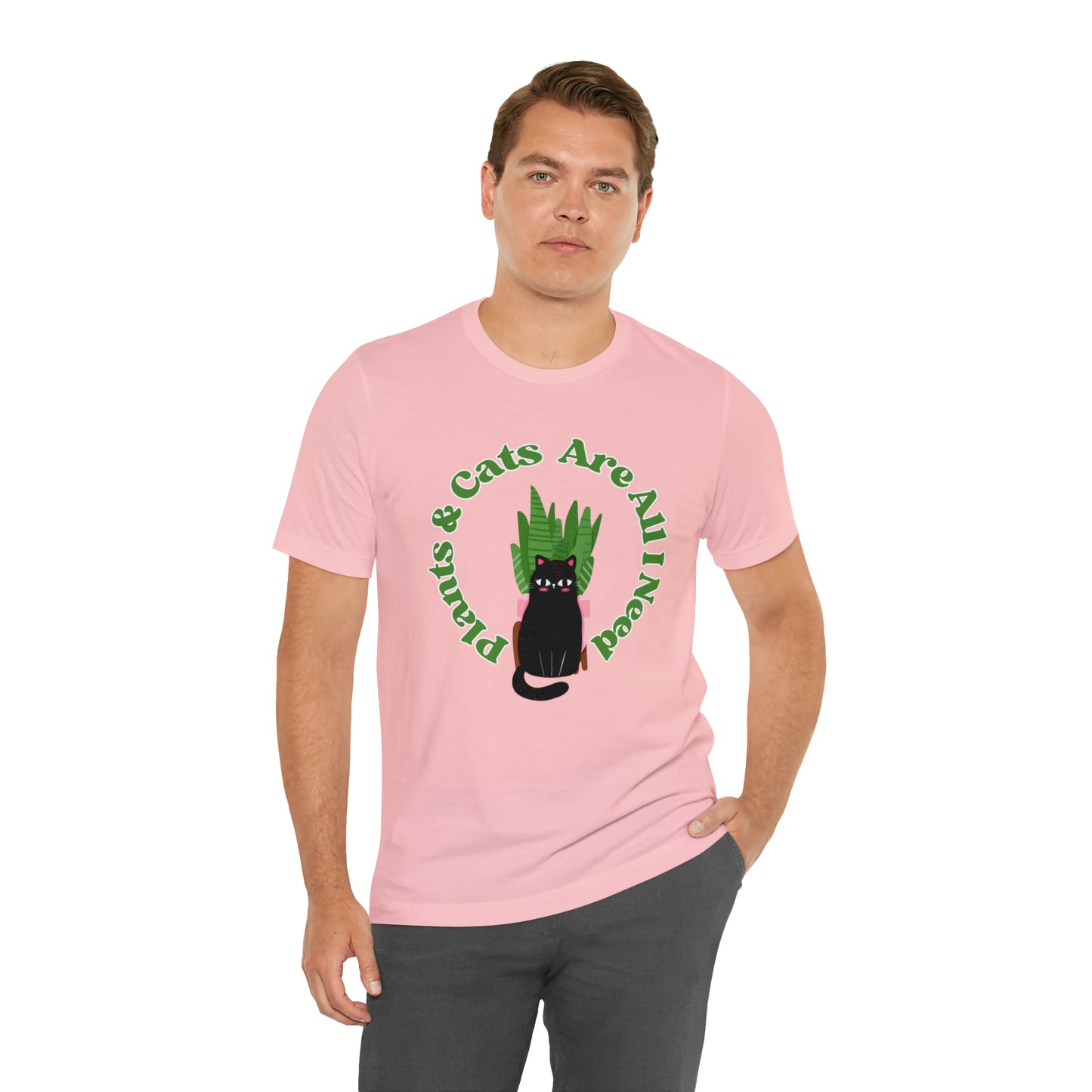 Plants & Cats Are All I Need Unisex Jersey Tee