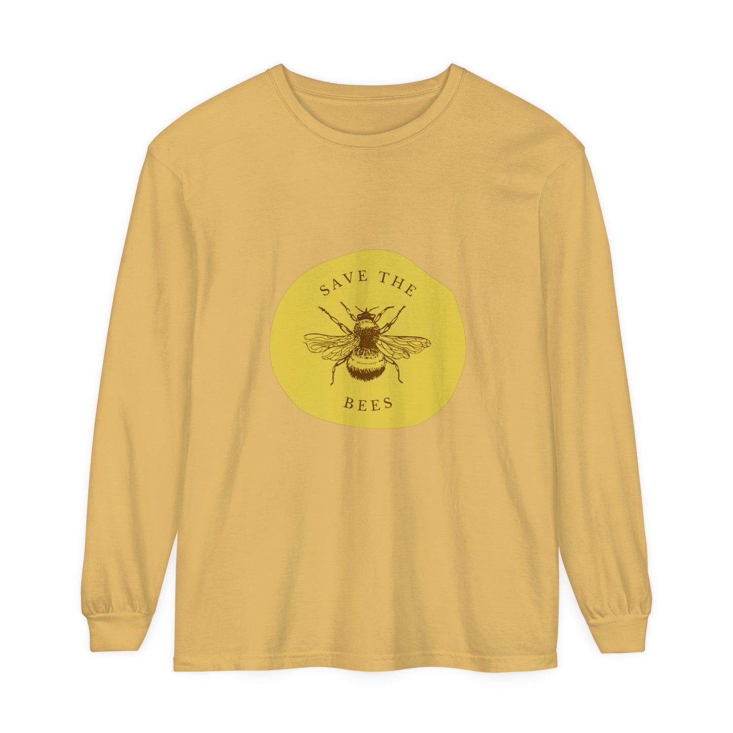 Save The Bees Unisex Garment-dyed Long Sleeve