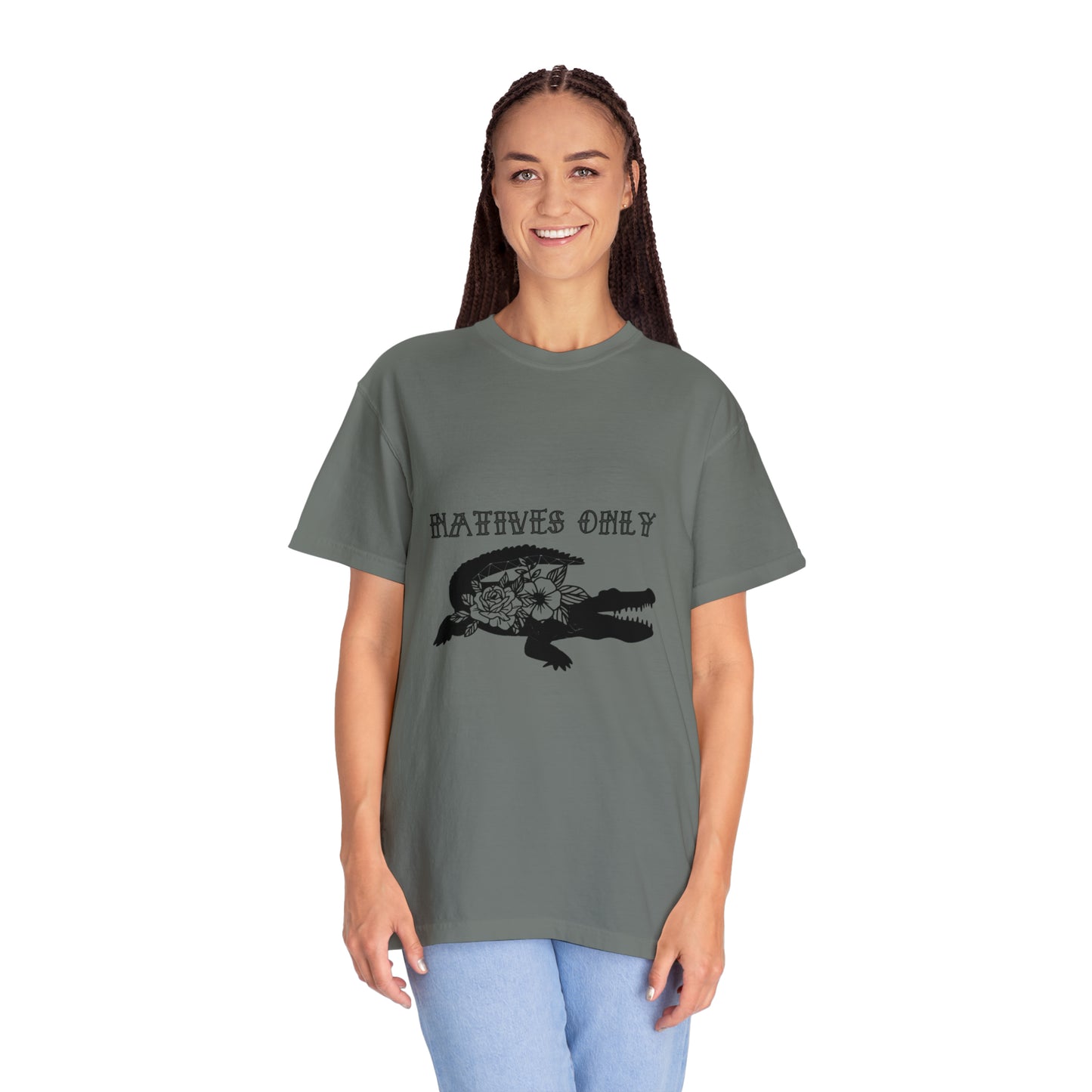 Natives Only Alligator Unisex Garment-Dyed T-shirt