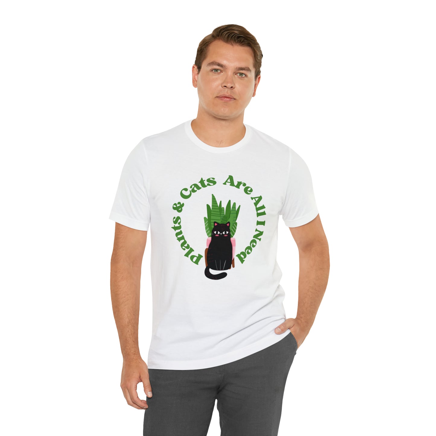 Plants & Cats Are All I Need Unisex Jersey Tee