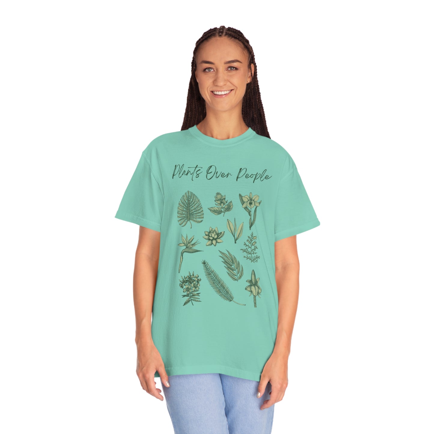Plants Over People Unisex Garment-Dyed T-shirt