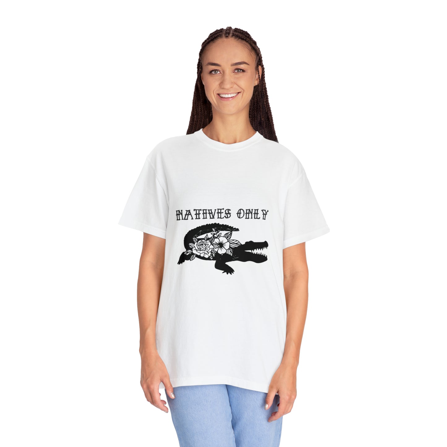 Natives Only Alligator Unisex Garment-Dyed T-shirt