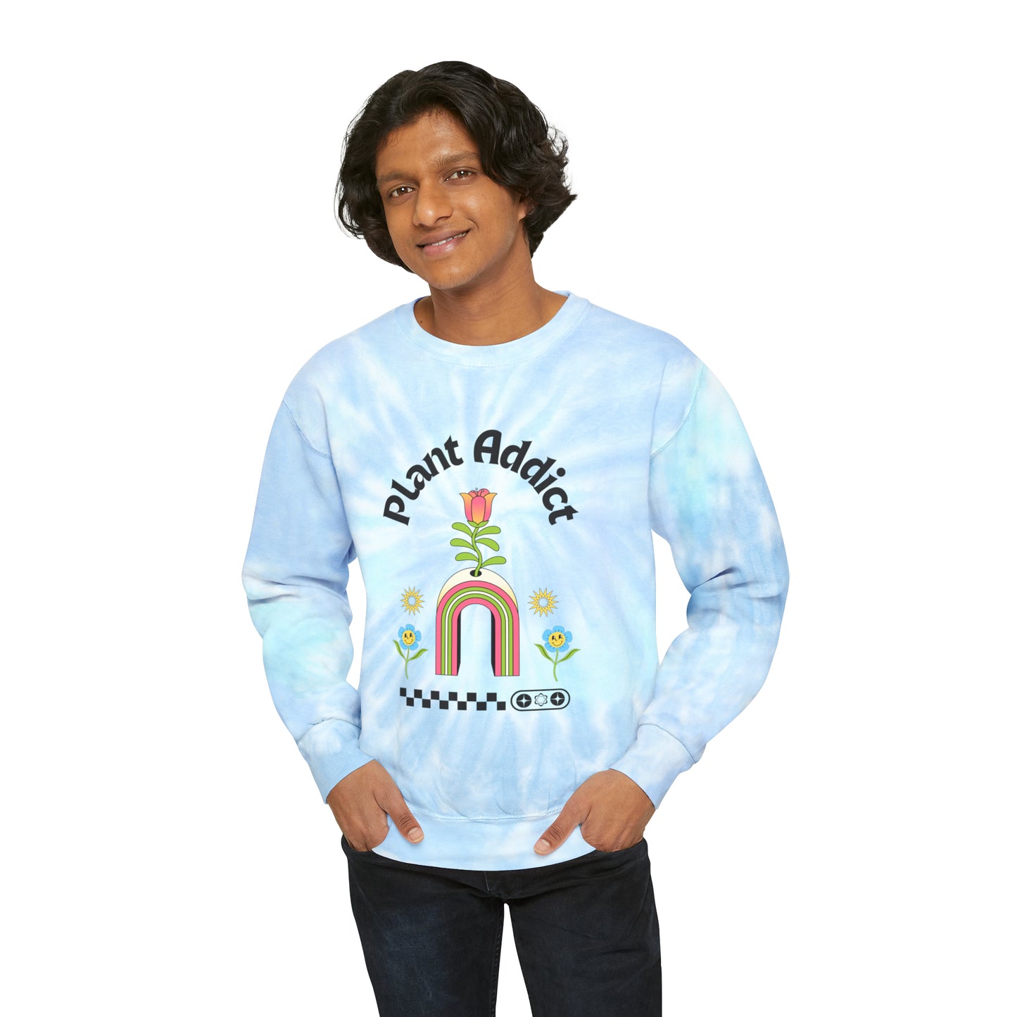 Plant Addict Tie-Dye Crewneck
