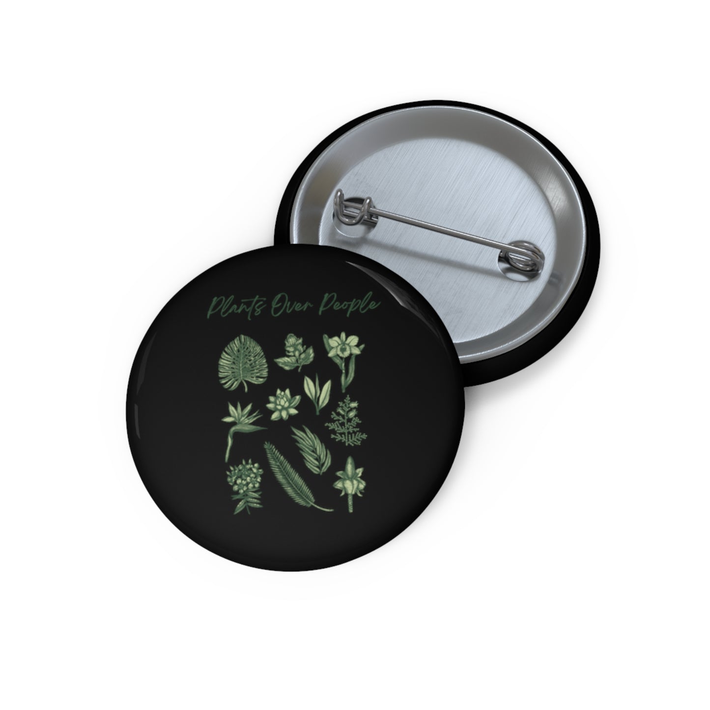 Plants Over People Pin Buttons
