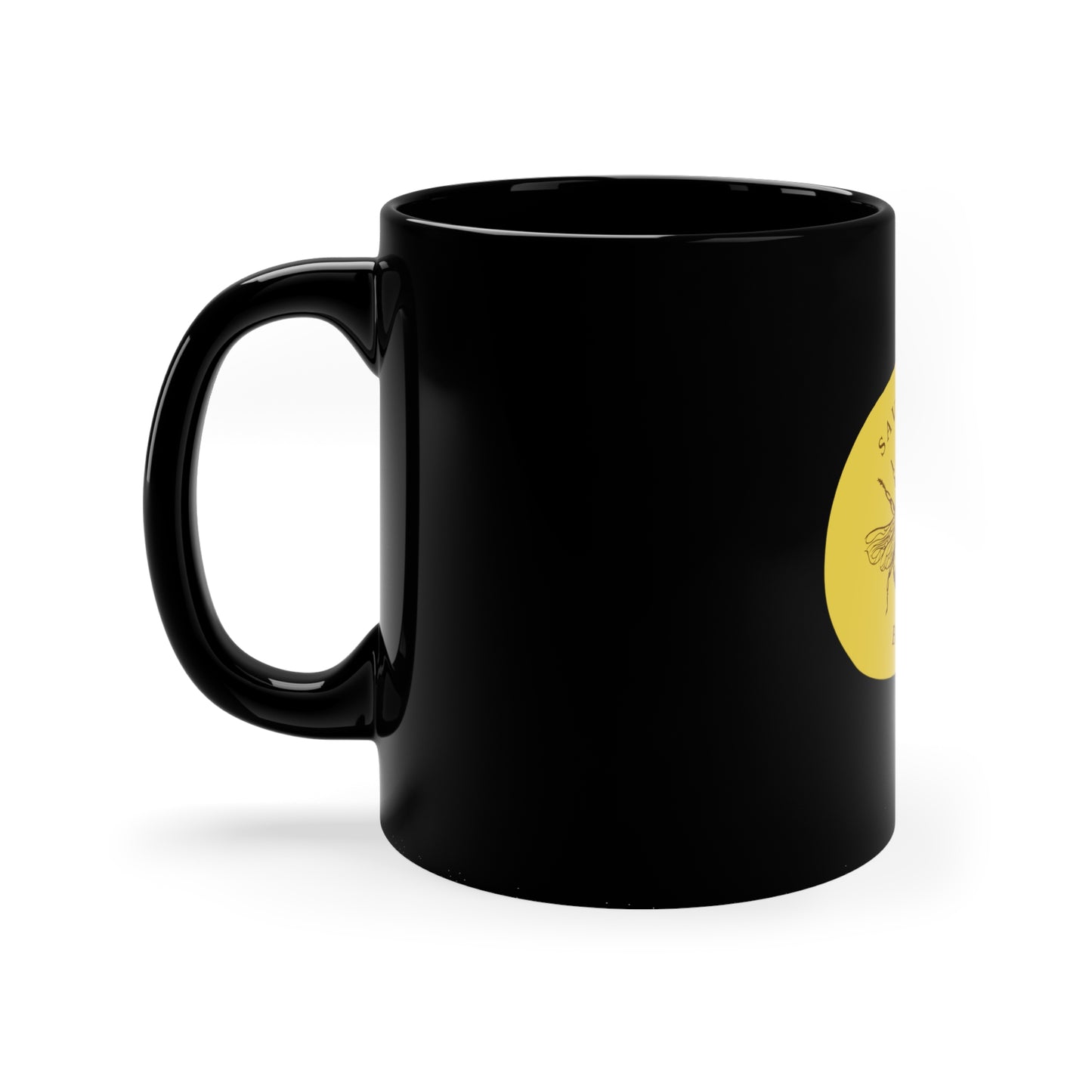 Save The Bees Black Mug