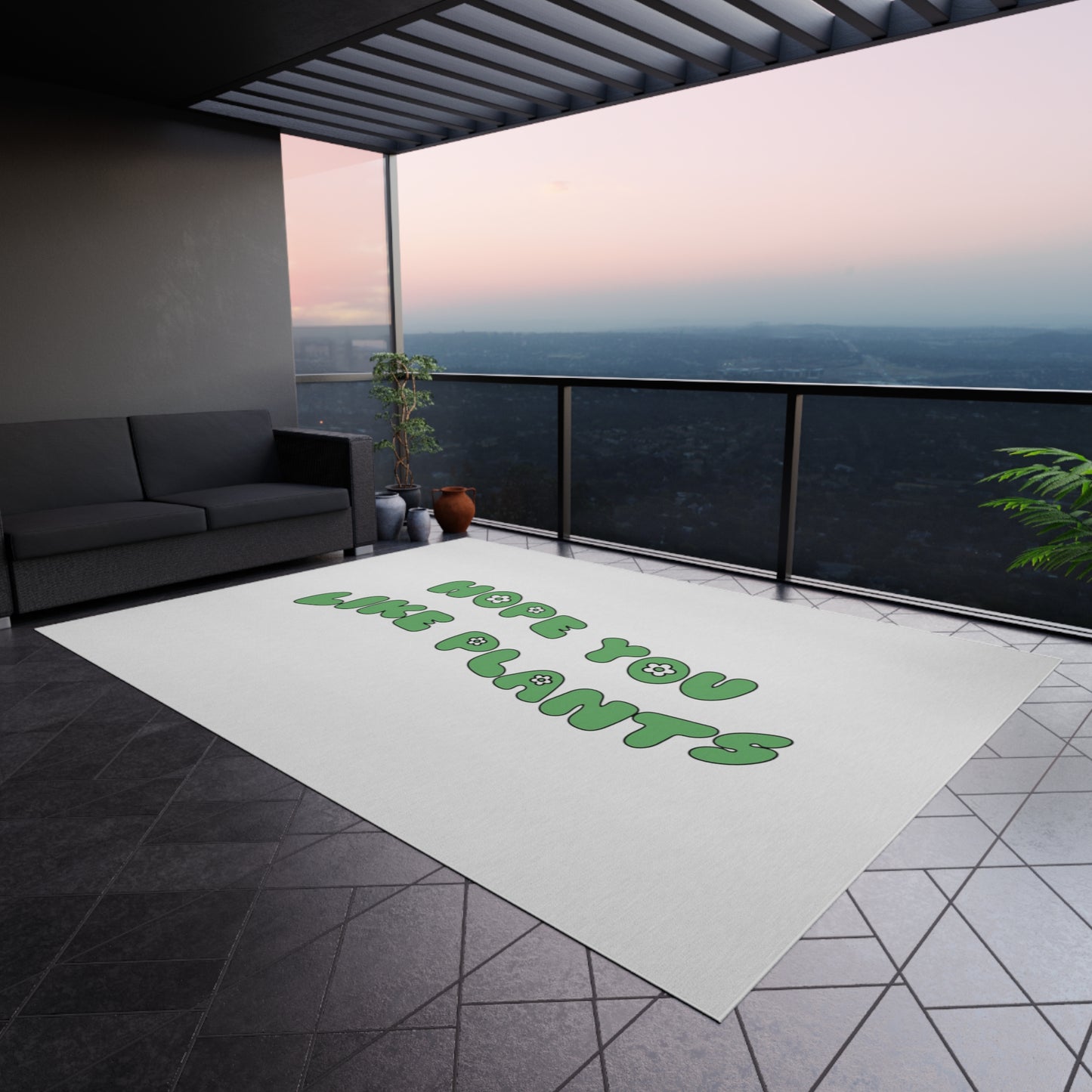 Hope You Like Plants Outdoor Rug