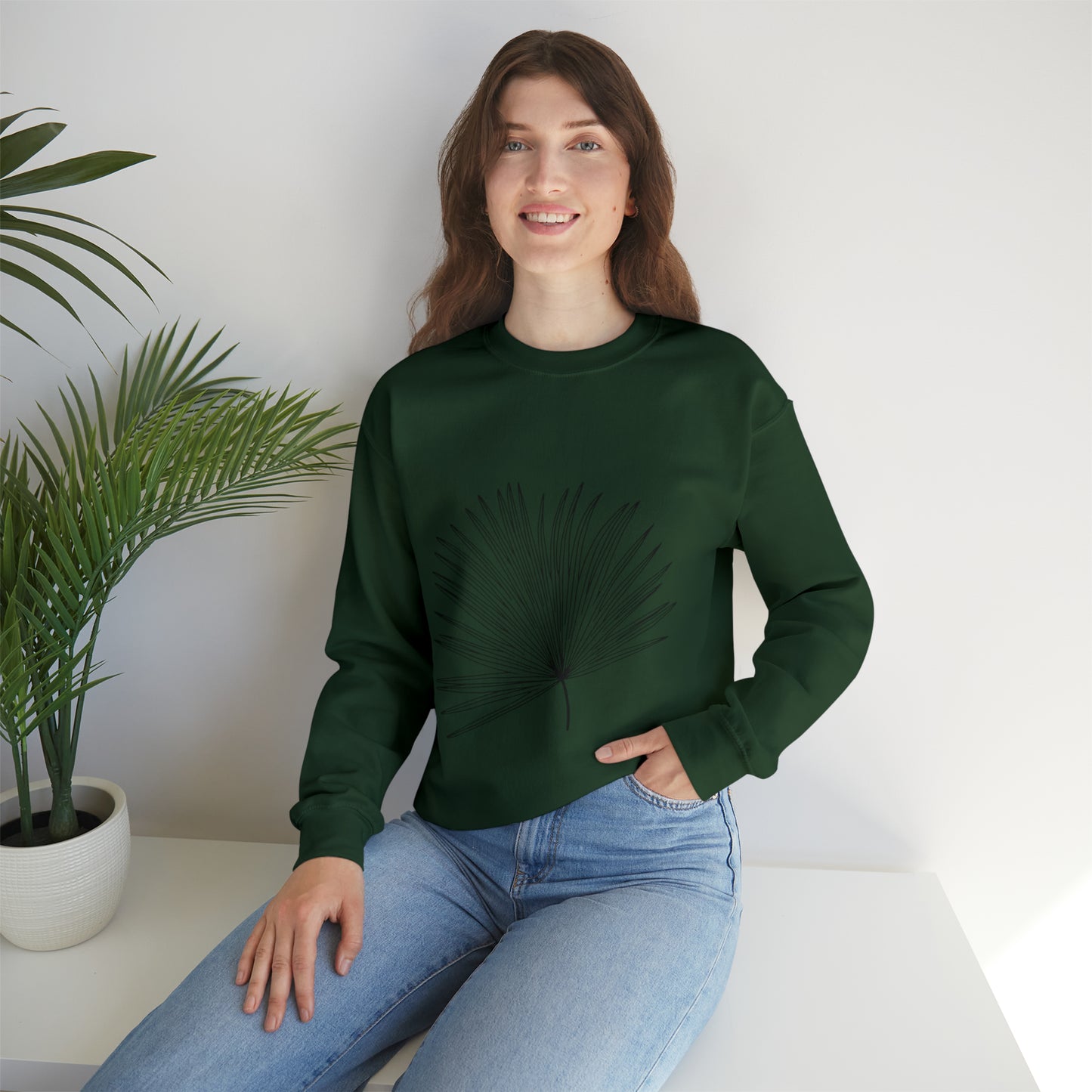 Palm Leaf Unisex Crewneck Sweatshirt