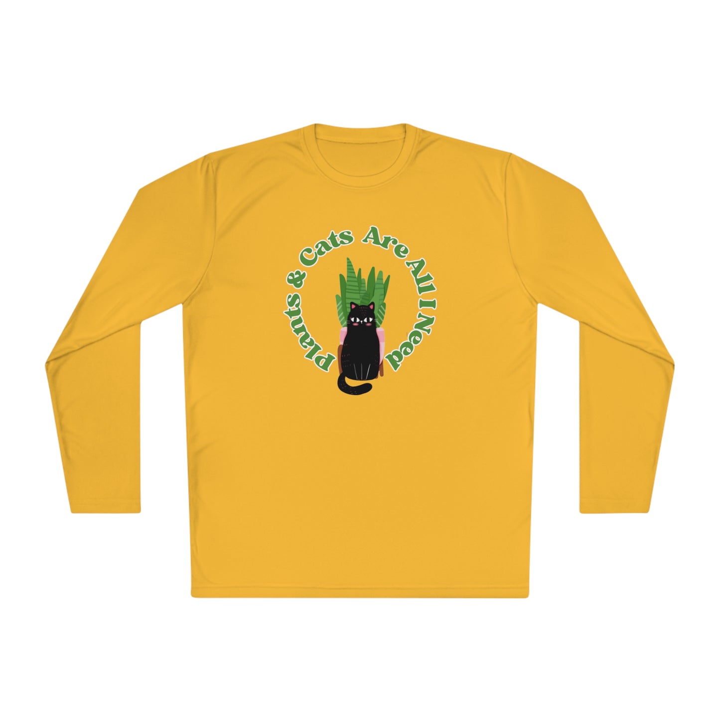 Plants & Cats Are All I Need Unisex Lightweight Long Sleeve