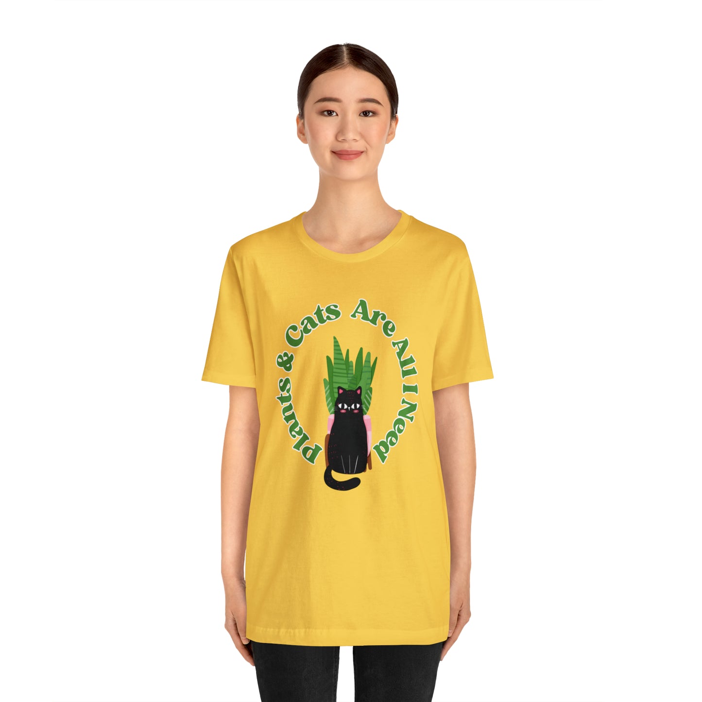 Plants & Cats Are All I Need Unisex Jersey Tee