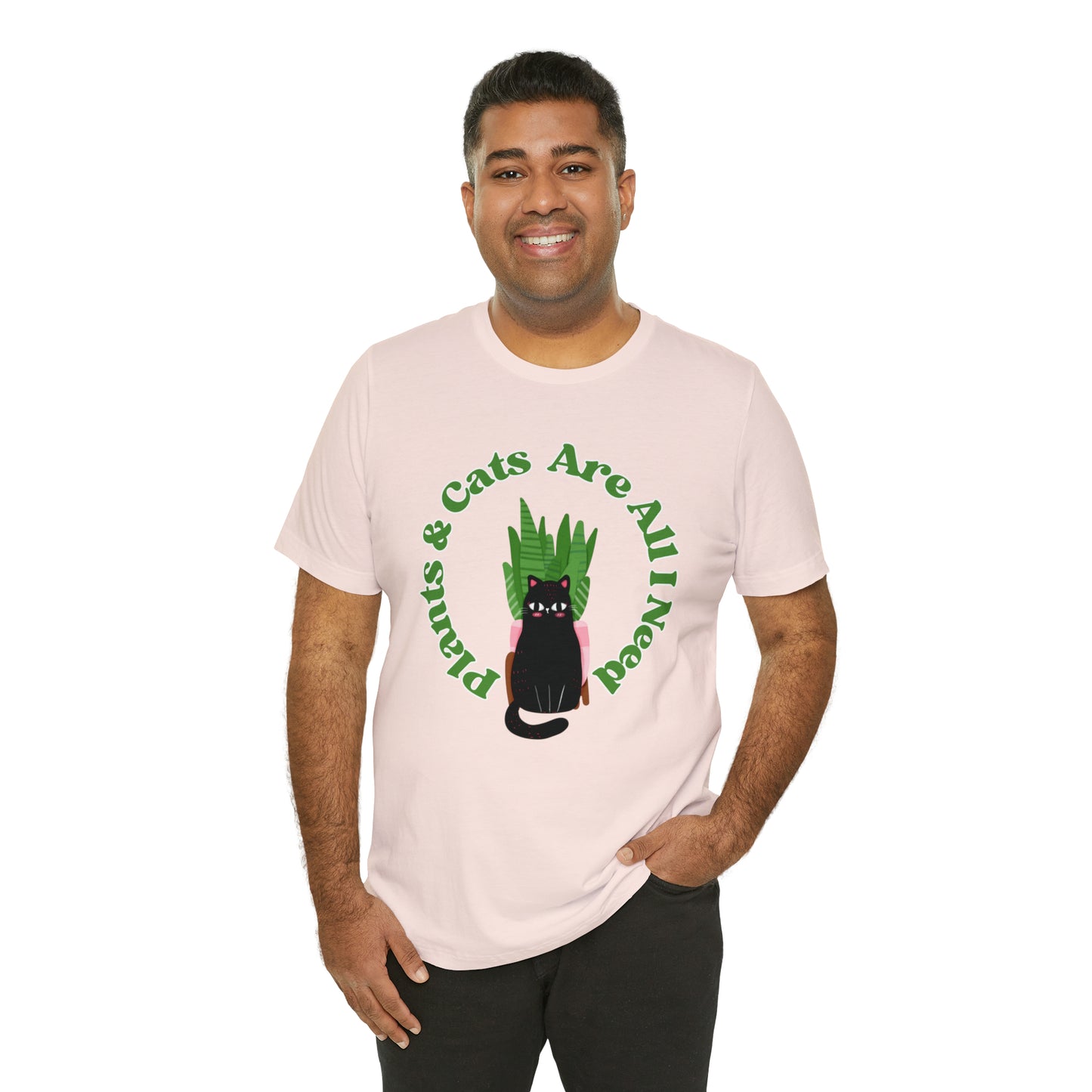 Plants & Cats Are All I Need Unisex Jersey Tee