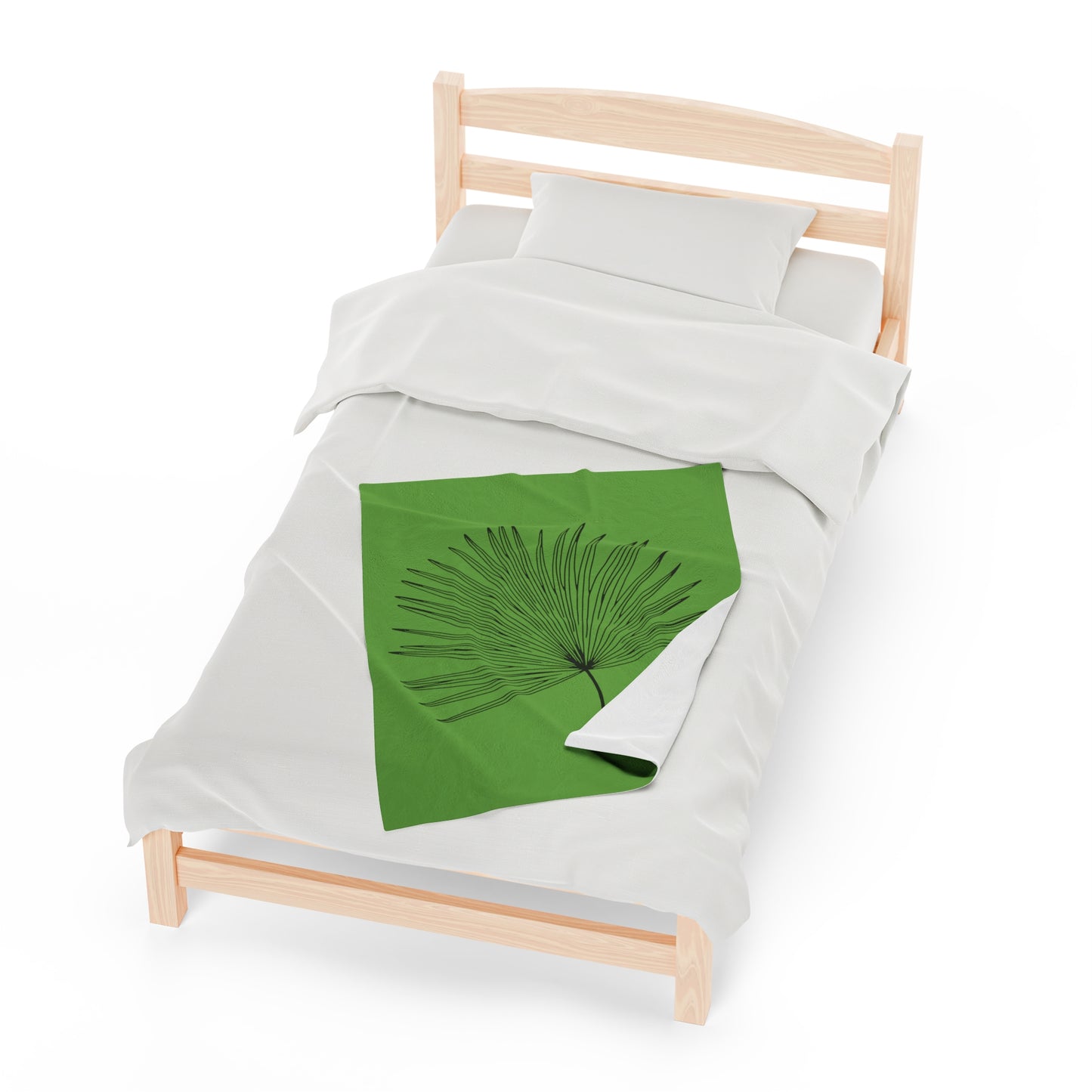 Palm Leaf Velveteen Plush Blanket