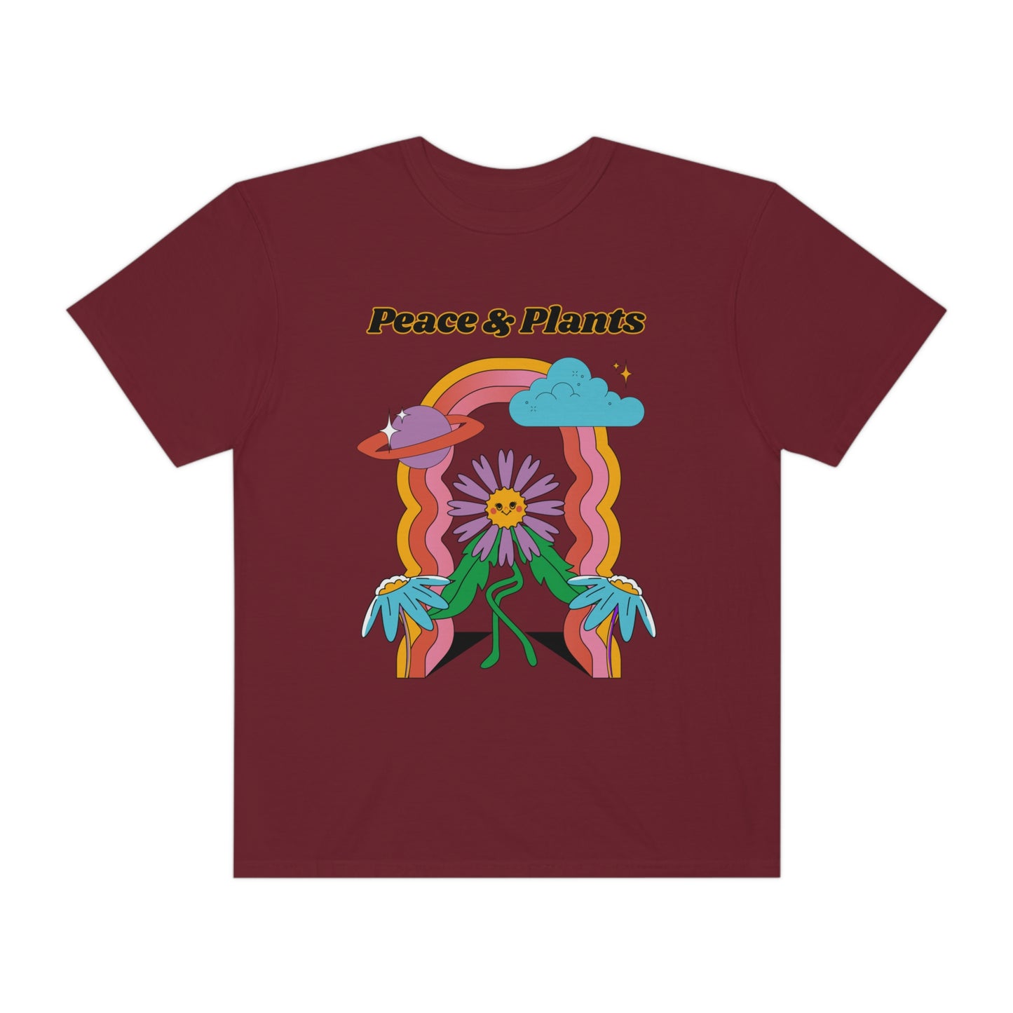 Peace & Plants Garment-Dyed T-shirt