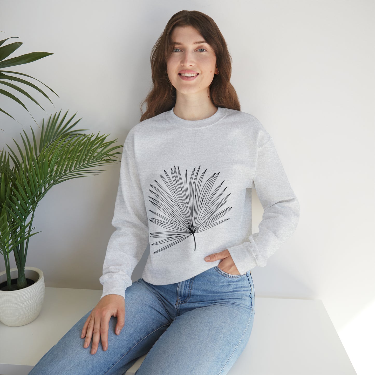 Palm Leaf Unisex Crewneck Sweatshirt