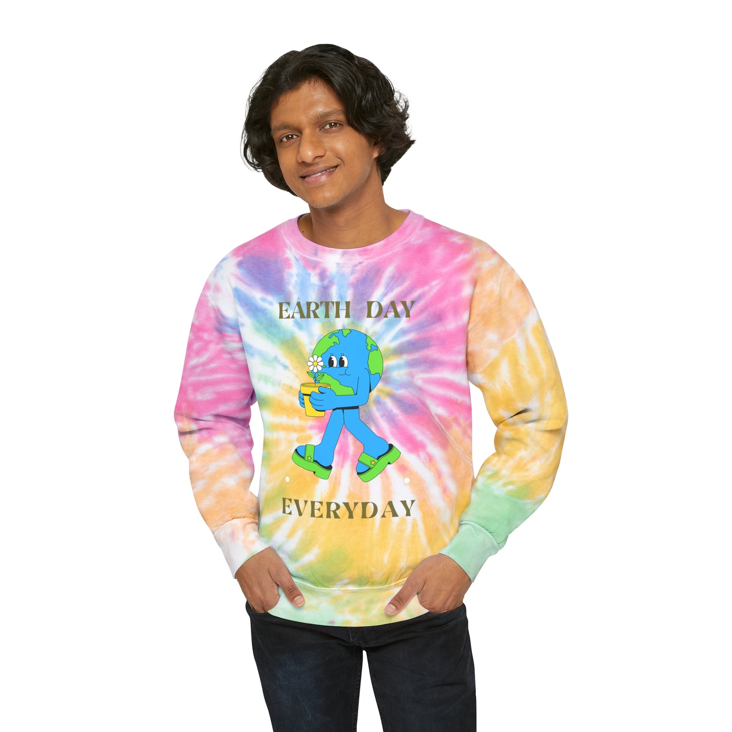 Earth Day Everyday Unisex Tie-Dye Crewneck