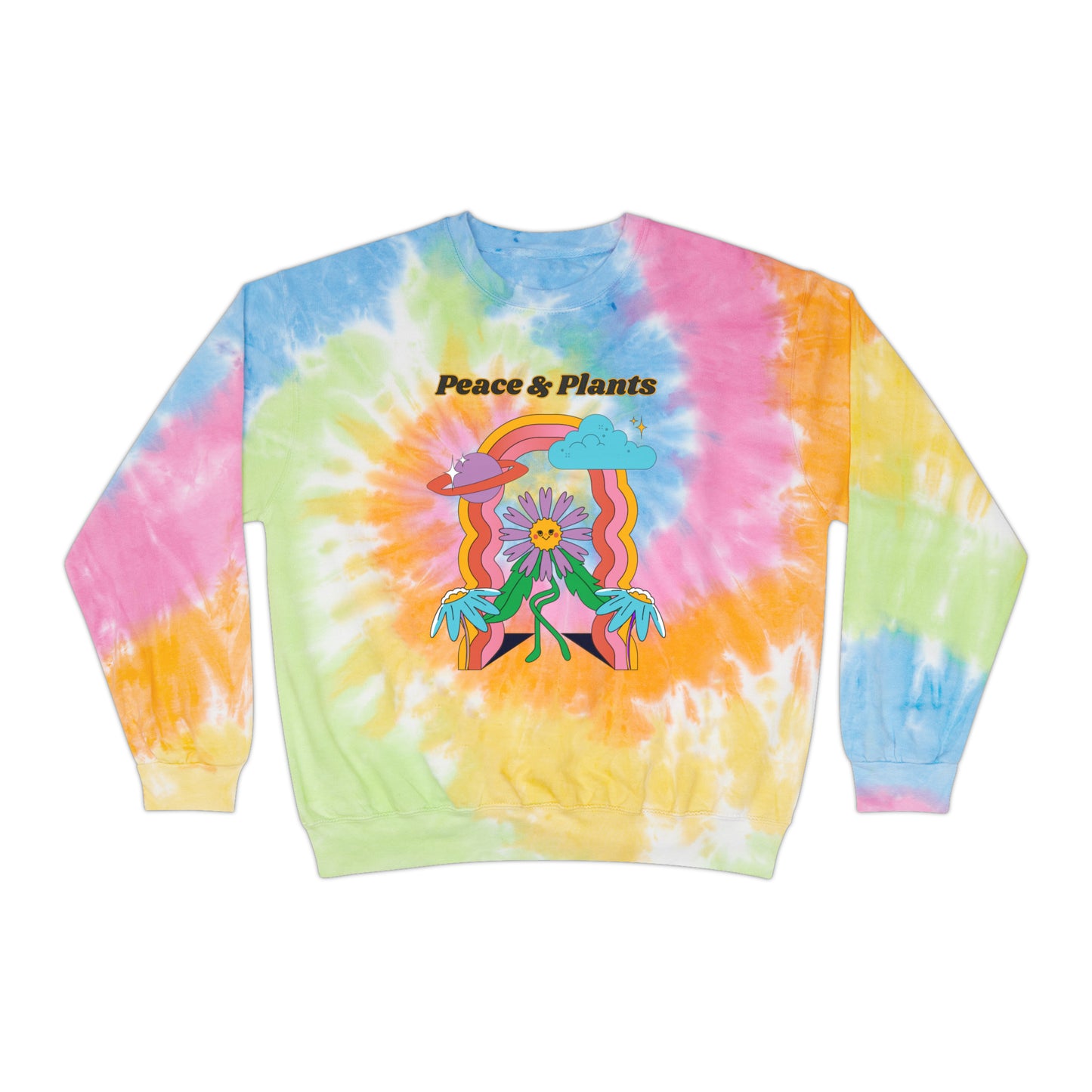 Peace & Plants Tie-Dye Crewneck