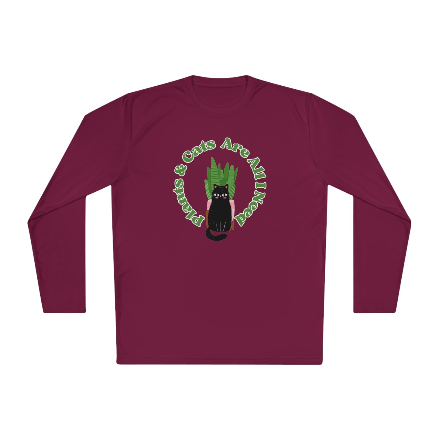 Plants & Cats Are All I Need Unisex Lightweight Long Sleeve