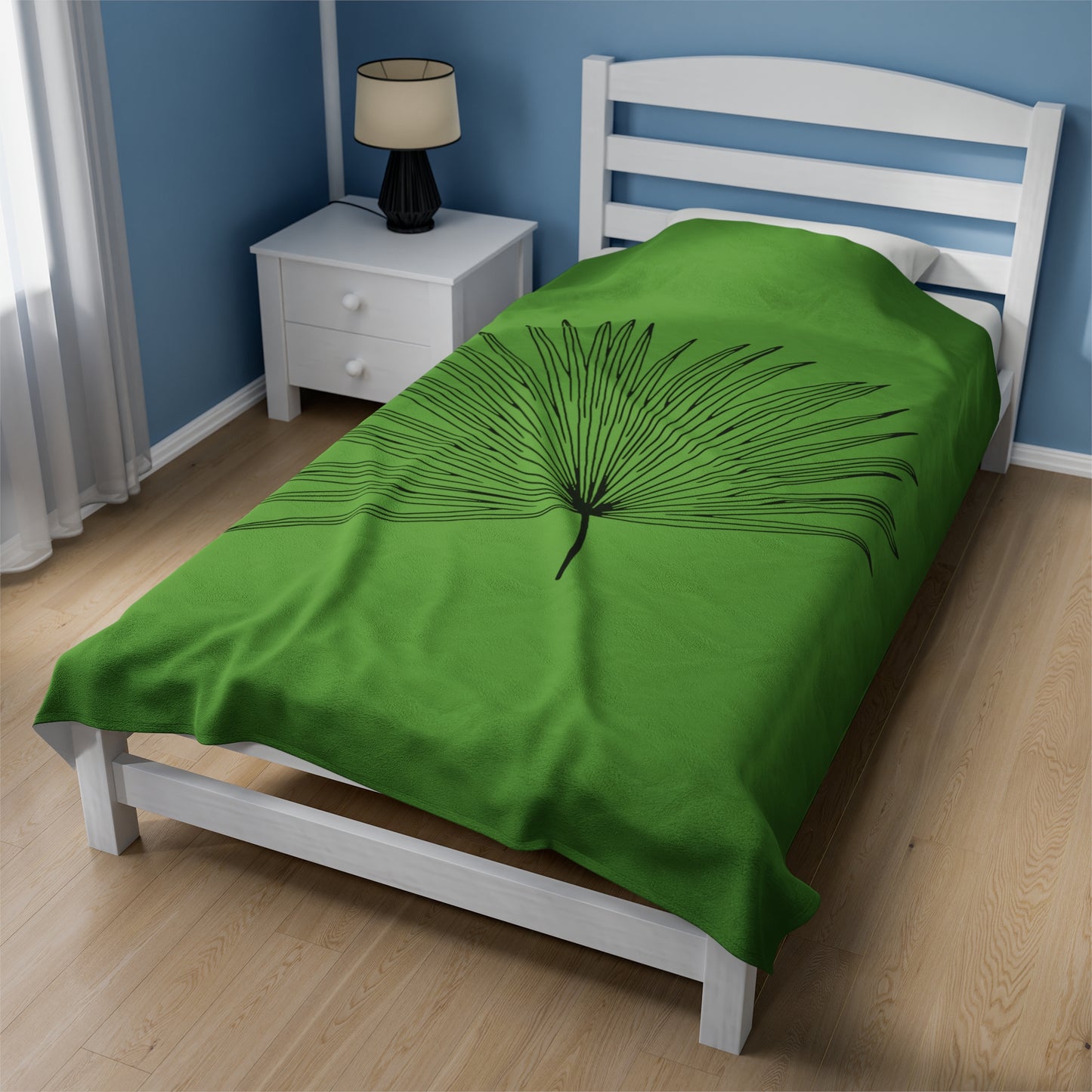 Palm Leaf Velveteen Plush Blanket