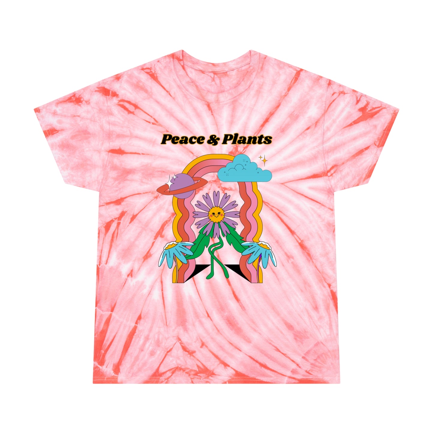 Peace & Plants Tie-Dye Tee, Cyclone