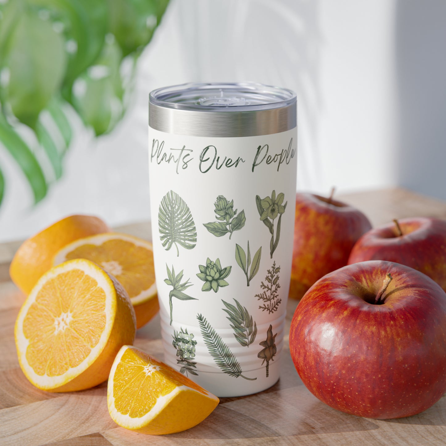 Plants Over People Ringneck Tumbler, 20oz