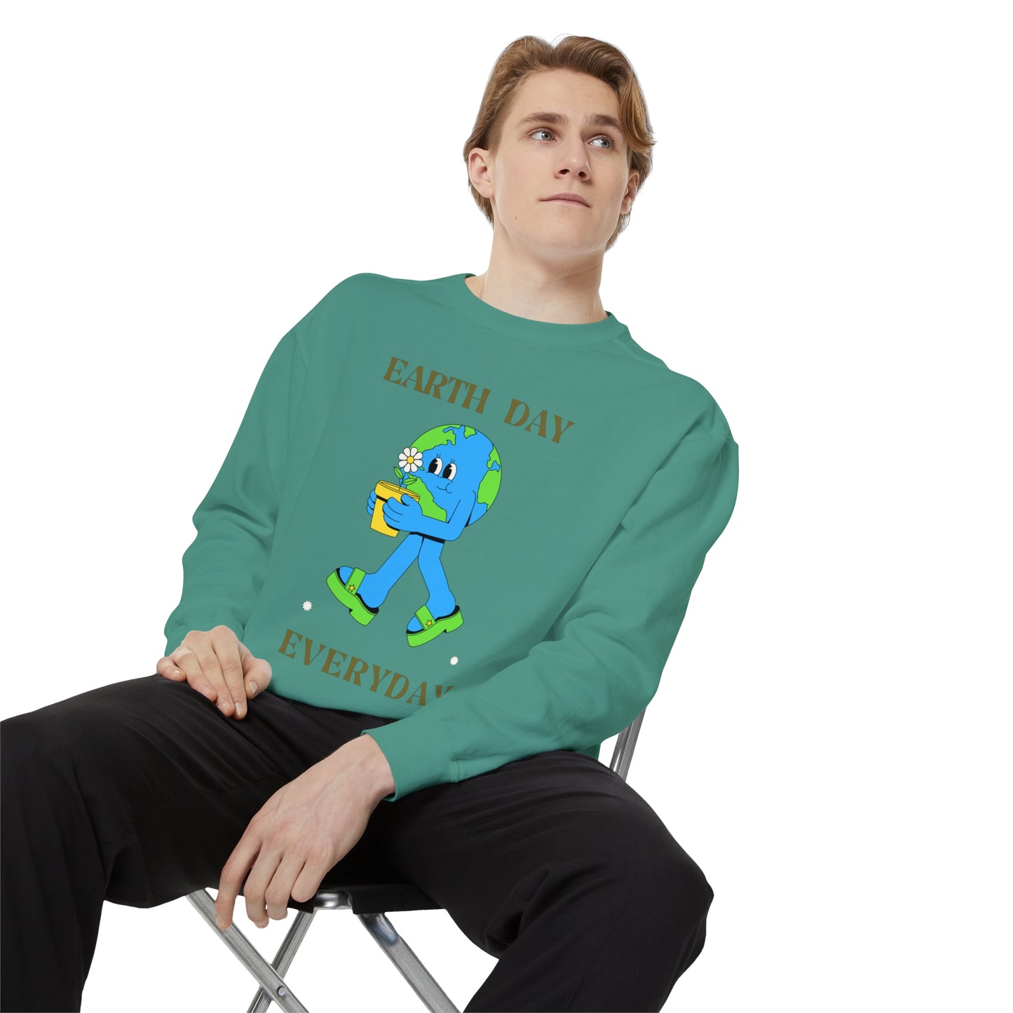 Earth Day Everyday Unisex Garment-Dyed Sweatshirt