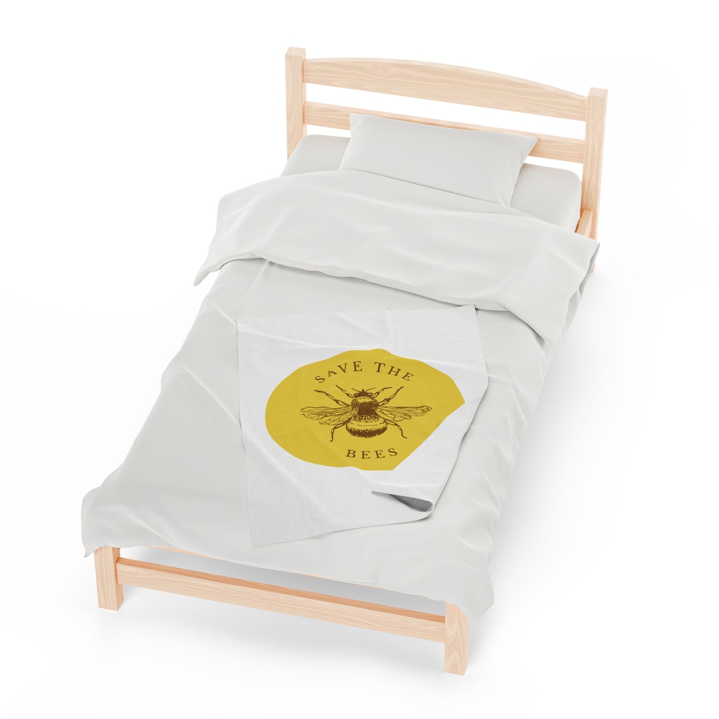 Save The Bees Velveteen Plush Blanket