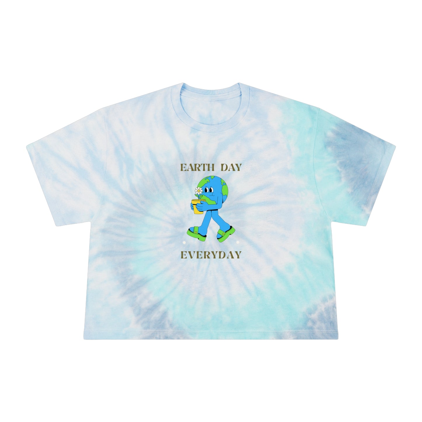 Earth Day Everyday Women's Tie-Dye Crop Tee