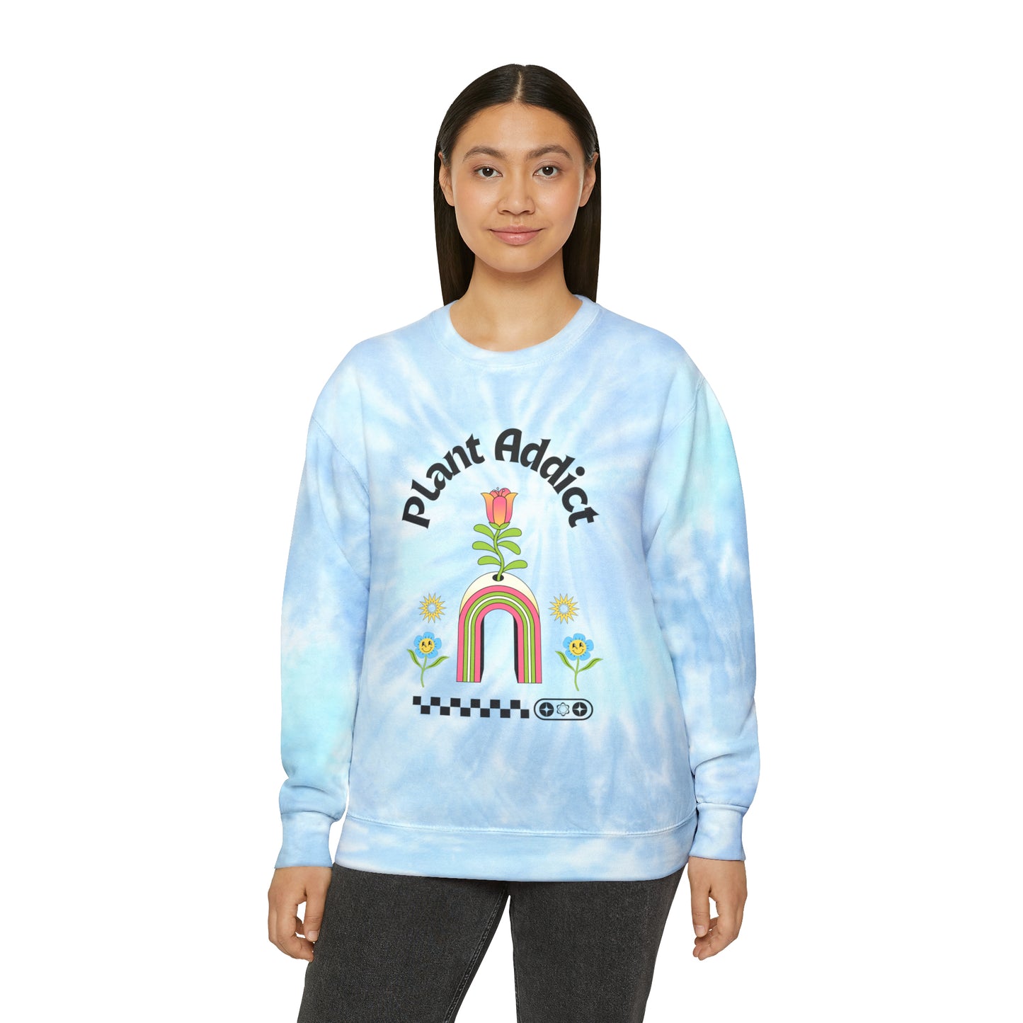 Plant Addict Tie-Dye Crewneck
