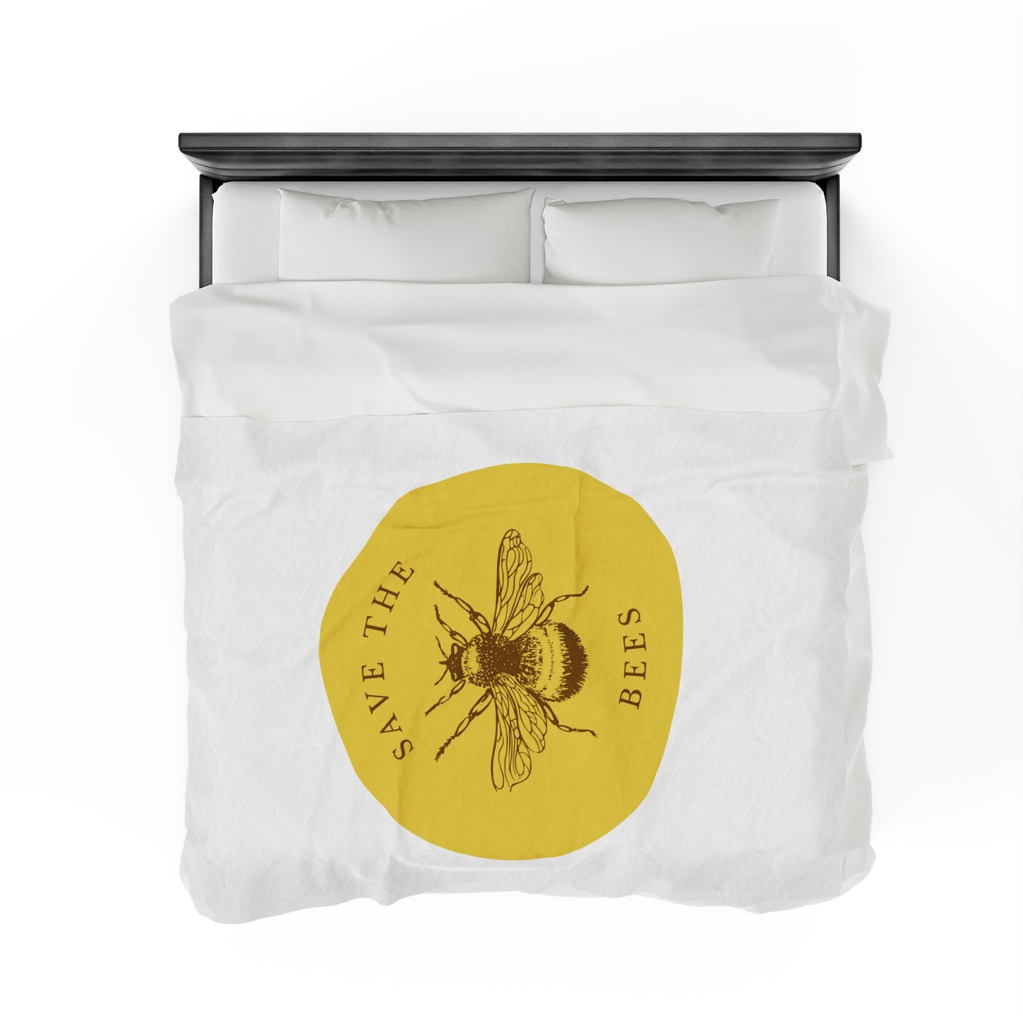 Save The Bees Velveteen Plush Blanket