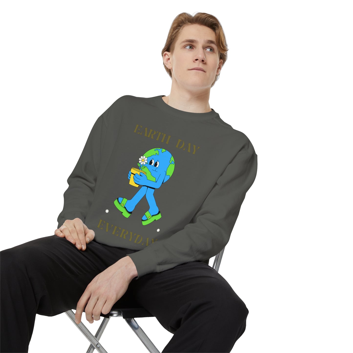 Earth Day Everyday Unisex Garment-Dyed Sweatshirt