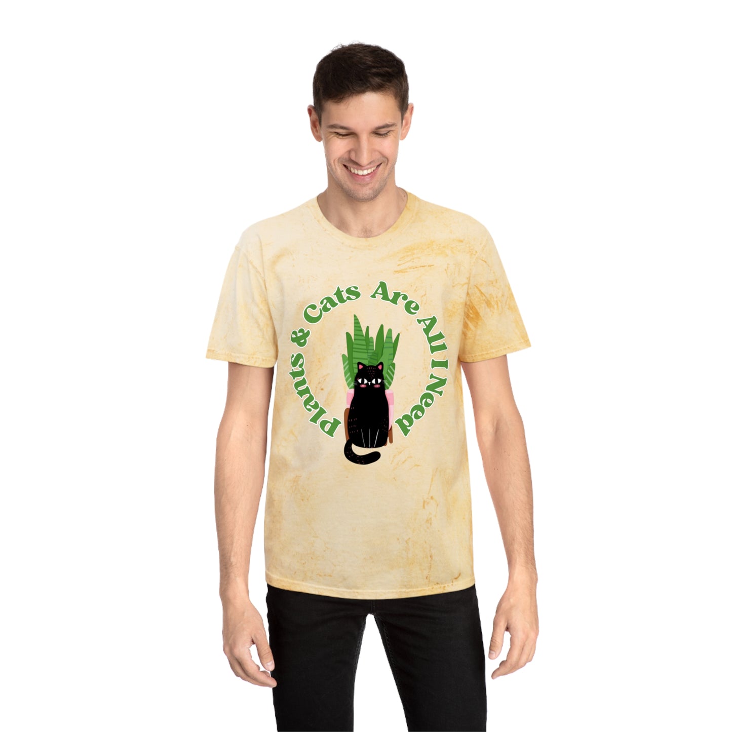 Plants & Cats Are All I Need Unisex Color Blast T-Shirt