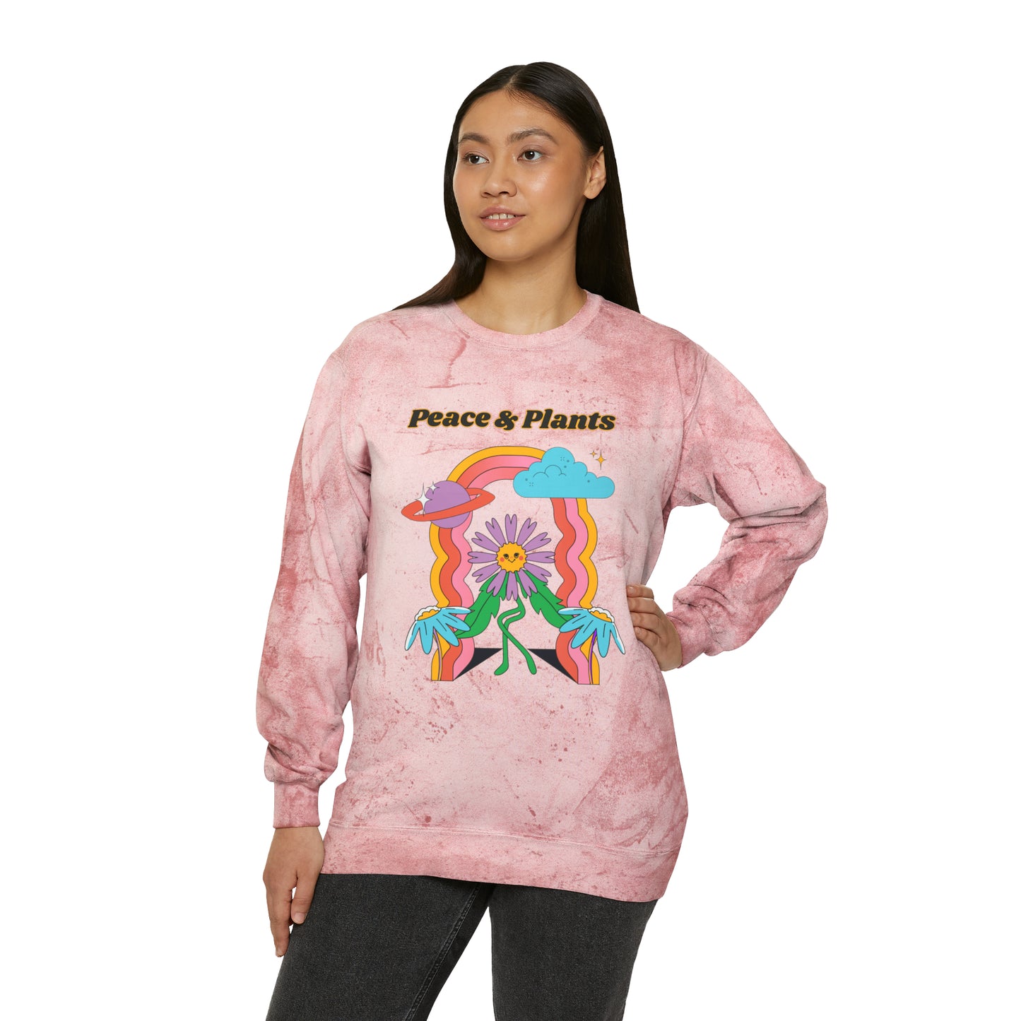 Peace & Plants Color Blast Crewneck