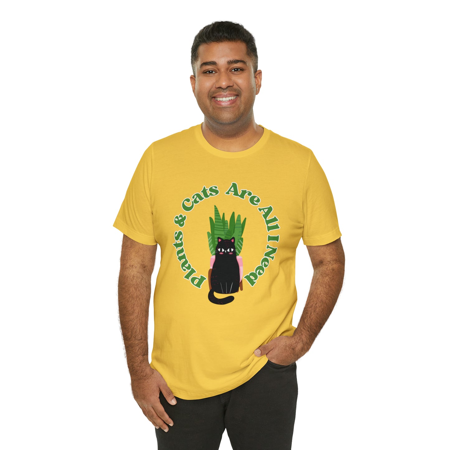 Plants & Cats Are All I Need Unisex Jersey Tee