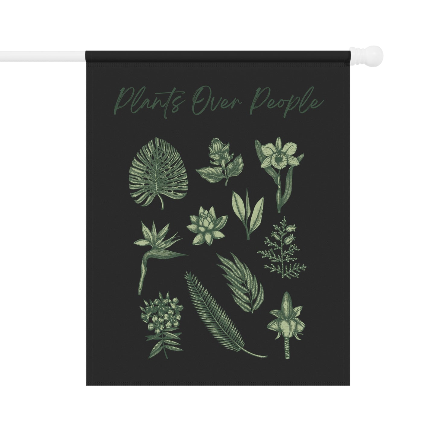 Plants Over People Garden & House Banner